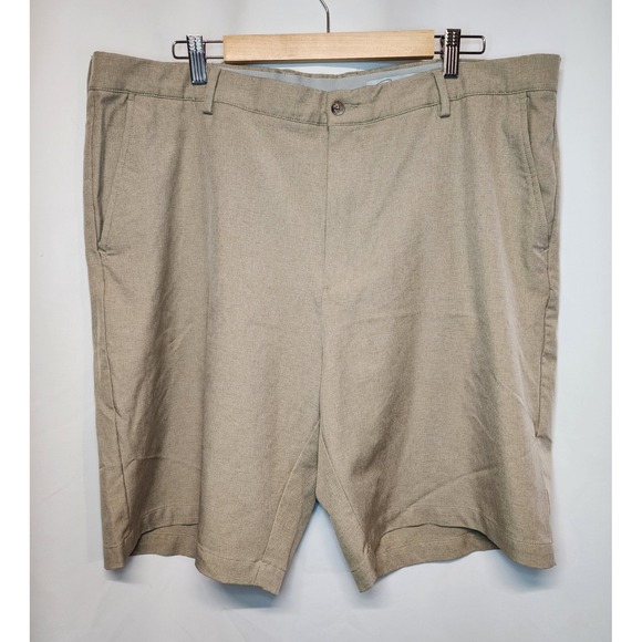 Greg Norman Mens 42 Shorts X-Treme Comfort Stretch Performance Fabric Taupe 9" - Picture 1 of 8